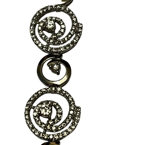 bracelet silver - 925 stamped see clasp and rhinestone for all occasions - Picture 6 of 8